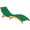 Image de Chaise Longue De Jardin Avec Coussin Bois D'acacia Solide Vidaxl