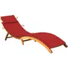 Image de Chaise Longue De Jardin Avec Coussin Bois D'acacia Solide Vidaxl
