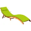 Image de Chaise Longue De Jardin Avec Coussin Bois D'acacia Solide Vidaxl