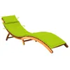 Image de vidaXL Chaise Longue de Jardin avec Coussin Chaise Longue dExtérieur Bain de Soleil de Patio Terrasse Piscine Balcon Bois 3061583