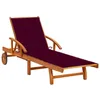 Image de Chaise longue de jardin - vidaXL - Bois dacacia massif - Dossier et repose-pied réglables