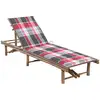Image de Chaise Longue De Jardin Avec Coussin Bambou Vidaxl