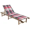 Image de vidaXL Chaise longue de jardin avec coussin Bambou