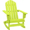 Image de Chaise À Bascule De Jardin Adirondack Bois De Sapin Massif Vert Vidaxl