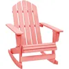 Image de Chaise À Bascule De Jardin Adirondack Bois De Sapin Massif Rose Vidaxl