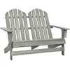 Image de Chaise De Jardin Adirondack 2 Places Bois De Sapin Massif Gris Vidaxl