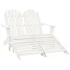 Image de Chaise De Jardin Adirondack 2 Places Et Repose-pied Sapin Blanc Vidaxl