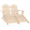 Image de Chaise De Jardin Adirondack 2 Places Et Repose-pied Sapin Vidaxl