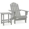 Image de Chaise De Jardin Adirondack Avec Table Bois De Sapin Gris Vidaxl