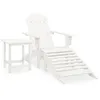 Image de Chaise De Jardin Adirondack Avec Pouf Et Table Sapin Blanc Vidaxl