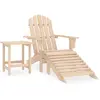 Image de Chaise De Jardin Adirondack Avec Repose-pied Et Table Sapin Vidaxl