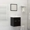 Image de vidaXL Ensemble de Meubles de Salle de Bain 2 pcs Armoire de Rangement Miroir Mural Placard de Salle de Bain Armoire de 804774