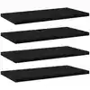 Image de Panneaux De Bibliothèque 4 Pcs Noir Bois D'ingénierie Vidaxl