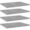 Image de Panneaux De Bibliothèque 4 Pcs Gris Béton Bois D’ingénierie Vidaxl