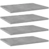 Image de Étagère Murale Flottante - VIDAXL - 4 pcs - Bois Panneaux de Particules - Gris Béton - Contemporain