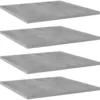 Image de Panneaux De Bibliothèque 4 Pcs Gris Béton Bois D’ingénierie Vidaxl