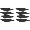 Image de Panneaux De Bibliothèque 8 Pcs Noir Brillant Bois D’ingénierie Vidaxl