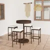 Image de vidaXL Ensemble de Bar de Jardin 5 pcs avec Coussins Mobilier de Bistrot Salon de Jardin Ensemble de Salle à Manger 3064761