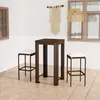 Image de Ensemble De Bar De Jardin 3 Pcs Coussins Résine Tressée Marron Vidaxl