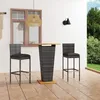 Image de Ensemble de bar de jardin - vidaXL - 3 pcs - Résine tressée - Gris - 4 personnes