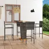 Image de Ensemble De Bar De Jardin 5 Pcs Gris Vidaxl