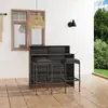Image de Ensemble De Bar De Jardin Avec Coussins 3 Pcs Gris Vidaxl