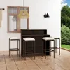 Image de Ensemble De Bar De Jardin Avec Coussins 5 Pcs Marron Vidaxl
