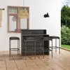 Image de Ensemble De Bar De Jardin Avec Coussins 5 Pcs Gris Vidaxl