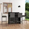 Image de Ensemble De Bar De Jardin Avec Coussins 5 Pcs Gris Vidaxl