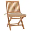 Image de Vidaxl chaises de jardin lot de 2 et coussins beige bois teck massif