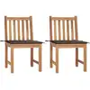 Image de Chaises De Jardin Lot De 2 Avec Coussins Bois De Teck Massif Vidaxl