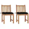 Image de Chaises De Jardin Lot De 2 Avec Coussins Bois De Teck Massif Vidaxl