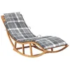 Image de Chaise Longue À Bascule Avec Coussin Bois De Teck Solide Vidaxl