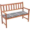 Image de Banc De Jardin Avec Coussin 120 Cm Bois D'acacia Massif Vidaxl