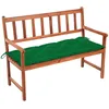 Image de Banc De Jardin Avec Coussin 120 Cm Bois D'acacia Massif Vidaxl