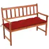Image de Banc De Jardin Avec Coussin 120 Cm Bois D'acacia Massif Vidaxl
