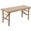Image de Banc De Jardin Pliable Avec Coussin 118 Cm Bambou Vidaxl