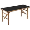 Image de Banc De Jardin Pliable Avec Coussin 118 Cm Bambou Vidaxl