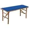 Image de Banc De Jardin Pliable Avec Coussin 118 Cm Bambou Vidaxl