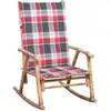 Image de Chaise À Bascule Avec Coussin Bambou Vidaxl