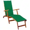 Image de Chaise Longue D'extérieur Repose-pied Et Coussin Acacia Solide Vidaxl