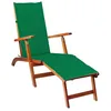 Image de vidaXL Acacia Solide Chaise de Terrasse avec Repose-pied et Coussin Transat de Jardin Bain de Soleil de Patio Chaise Longue 3064019