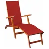 Image de vidaXL Acacia Solide Chaise de Terrasse avec Repose-pied et Coussin Transat de Jardin Chaise Longue de Patio Bain de Soleil 3064020