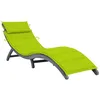 Image de vidaXL Chaise Longue avec Coussin Chaise Longue de Patio Transat de Terrasse Bain de Soleil de Jardin Piscine Extérieur Gris 3064055