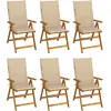 Image de Chaises Pliables De Jardin Lot De 6 Avec Coussins Bois D'acacia Vidaxl