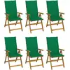 Image de Chaises Pliables De Jardin Lot De 6 Avec Coussins Bois D'acacia Vidaxl