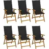Image de Chaises Pliables De Jardin Lot De 6 Avec Coussins Bois D'acacia Vidaxl