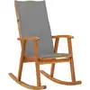 Image de Chaise À Bascule Avec Coussins Bois D'acacia Massif Vidaxl