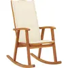 Image de Chaise À Bascule Avec Coussins Bois D'acacia Massif Vidaxl