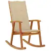 Image de Chaise À Bascule Avec Coussins Bois D'acacia Massif Vidaxl
